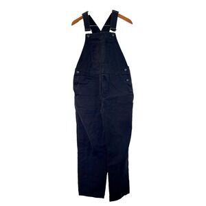 Vans Womens Ground Work Overalls Size M Black  Cotton Canvas Skate Streetwear